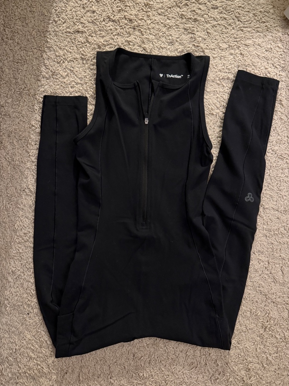 Aritzia Black Sleeveless Zip-Front Jumpsuit Romper